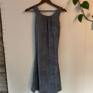 Prana Blue and Gray Abstract Dress